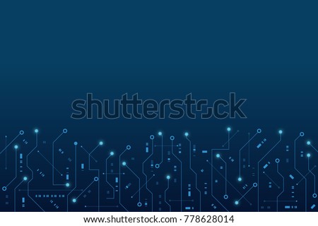 vector futuristic circuit board , Electronic motherboard , Communication and engineering concept , Hi-tech digital technology concept  Royalty-Free Stock Photo #778628014