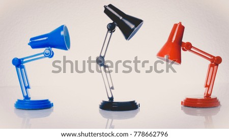 electrical lamps isolated in white background