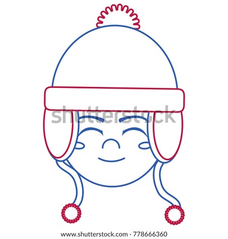 Boy with winter hat design