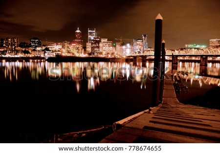 city lights of portland
