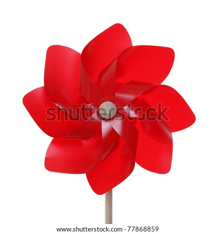 Red pinwheel toy