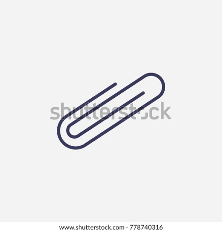 Paper clip icon illustration isolated vector sign symbol