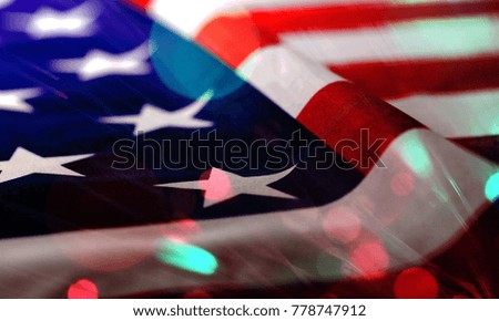 Close up American flag