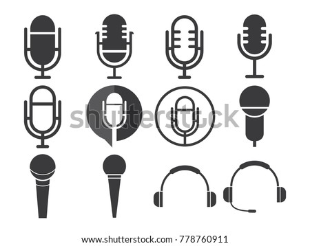 Microphone Icon Design Vector Sets Collection Royalty-Free Stock Photo #778760911