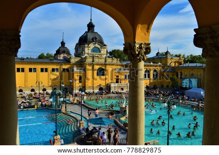 Szechenyi baths, Budapest, Hungary Royalty-Free Stock Photo #778829875