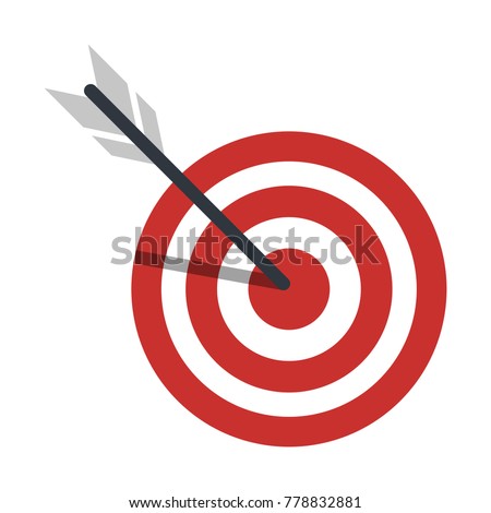 Dartboard target symbol Royalty-Free Stock Photo #778832881