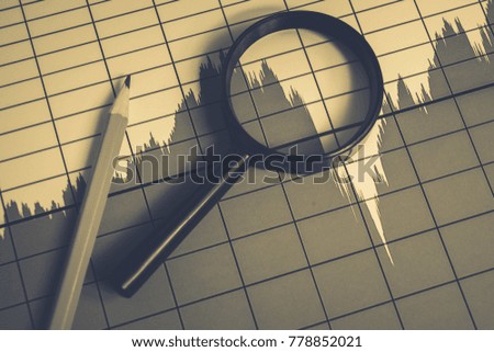 Financial charts, market analysis