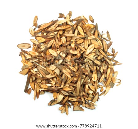 Ramulus cinnamomi, chinese herbal medicine isolated. Gui Zhi Royalty-Free Stock Photo #778924711