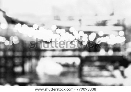 black and white blur city