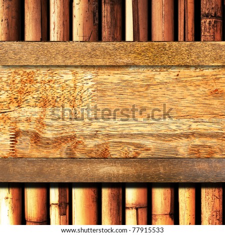 wood board on bamboo background