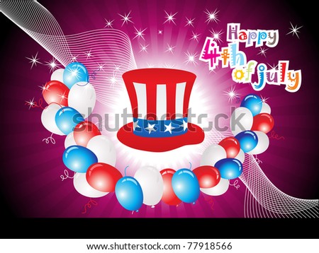 vector illustration for us independence day celebration