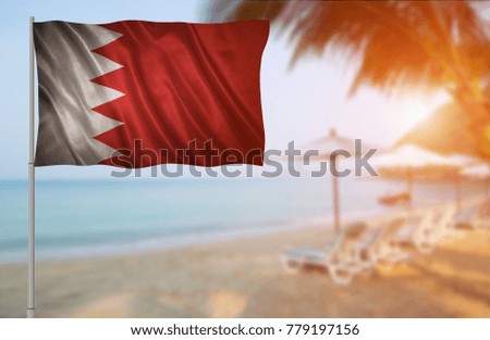 Flag with original proportions. Flag of the Bahrain