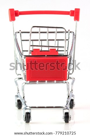 Empty shopping cart isolate on white background.