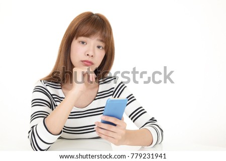 Woman with a smart phone.