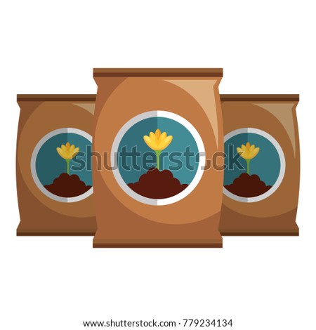 fertilizer bags isolated icon Royalty-Free Stock Photo #779234134