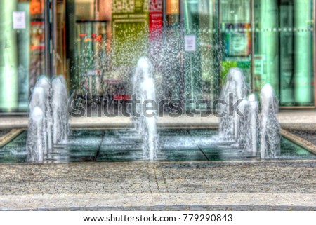 HDR watter 
fountain
