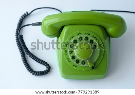 vintage green telephone