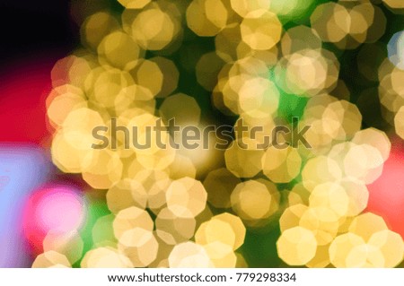 Gold, Red glitter abstract background Blurred bokeh defocused lights christmas - new year concept