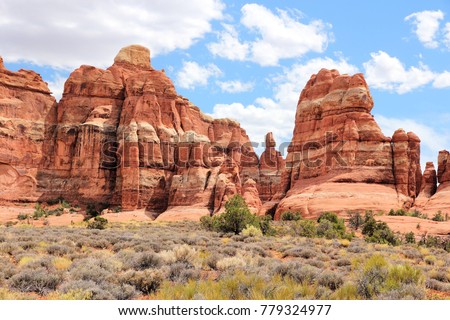 United States nature in Utah. Needles district of Canyonlands National Park. Royalty-Free Stock Photo #779324977