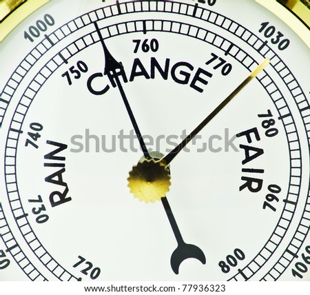 Marine barometer isolated on white background Royalty-Free Stock Photo #77936323