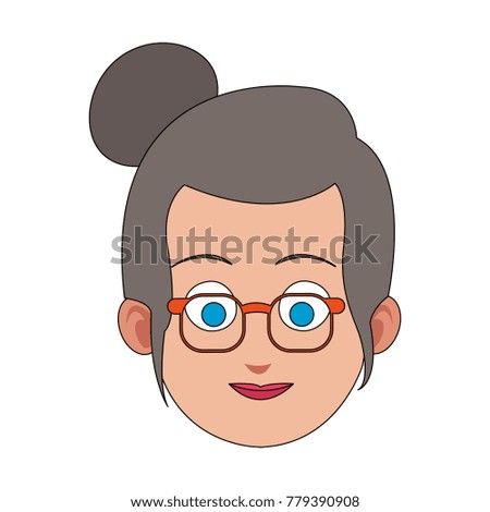 Grandmother face cartoon