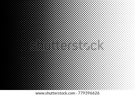 Gradient halftone dots background in pop art style. Vector illustration. Royalty-Free Stock Photo #779396626