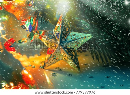 Holiday background with star
