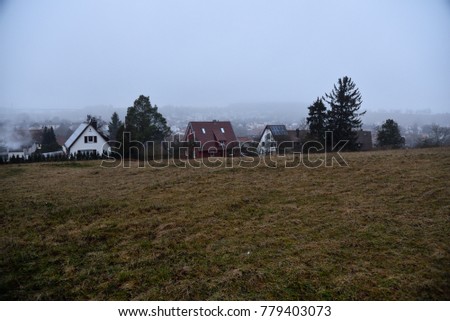 A foggy Winter Day in Giengen/Brenz, Germany, Europe