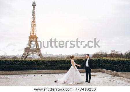 Wedding couple in France