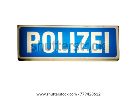 Police road sign