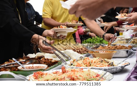 group of people are enjoy with the food to celebration with new year party