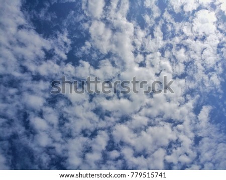 White cloud in the blue sky.Thailand