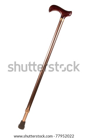 walking stick isolated on white Royalty-Free Stock Photo #77952022