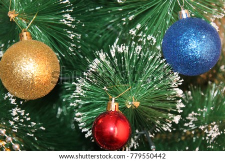 Christmas tree with beautiful toys