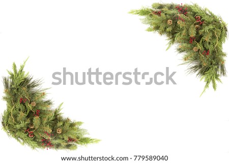 Christmas coniferous wreath
