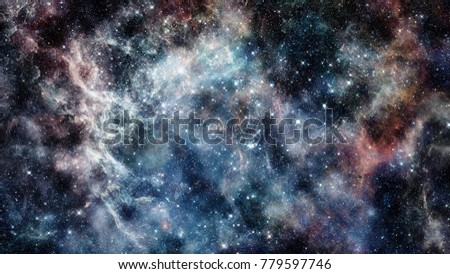 Starry outer space background texture. Elements of this image furnished by NASA.