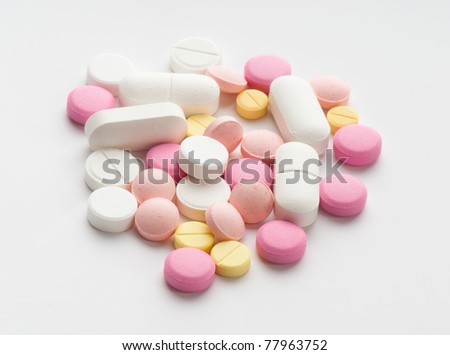 composition of the tablets. studio photography.