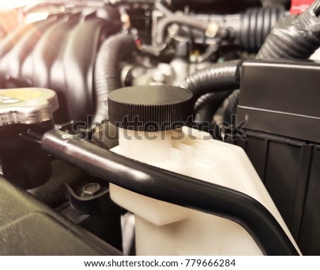 close up the car radiator, engine car