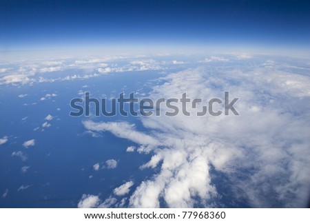 High altitude view of the Earth's surface