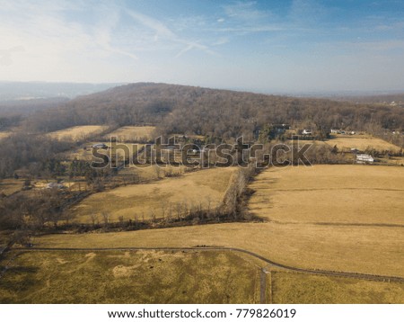 Aerial of Farmland in New Jersey