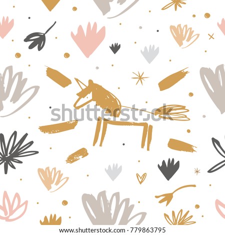 stars, cute, fantasy, hipster, boho, floral, magic. Decor, wallpaper, packaging, clothers and accessories print, poster, card. Vector, clip art, hand drawn. 