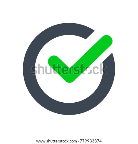 Green checkmark icon Royalty-Free Stock Photo #779933374