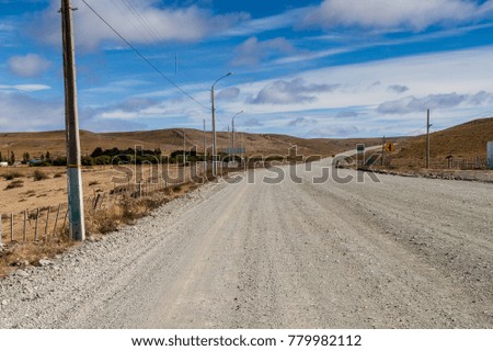 Dirt road in southern Patagonia, Chile