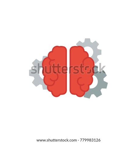Brainstorming icon flat symbol. Isolated  illustration of mind sign concept for your web site mobile app logo UI design.