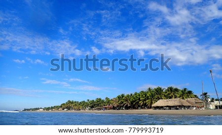 View of a mexican beach, Puerto Arista