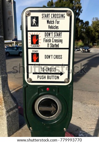 Crosswalk Sign on Pole