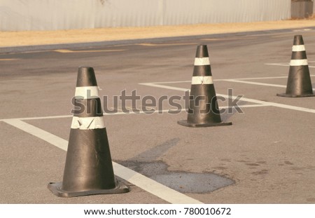 Black traffic cones in Korea