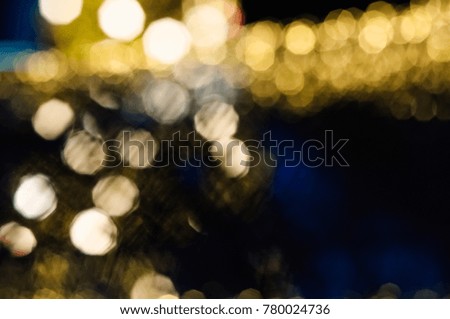 Gold glitter abstract background Blurred bokeh defocused lights - scary concept