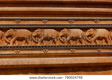wooden elephant pattern