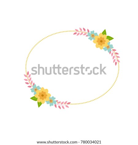 Floral Frame Illustration Design Vector
